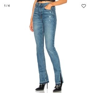 GRLFRND Natalia high rise skinny split jeans